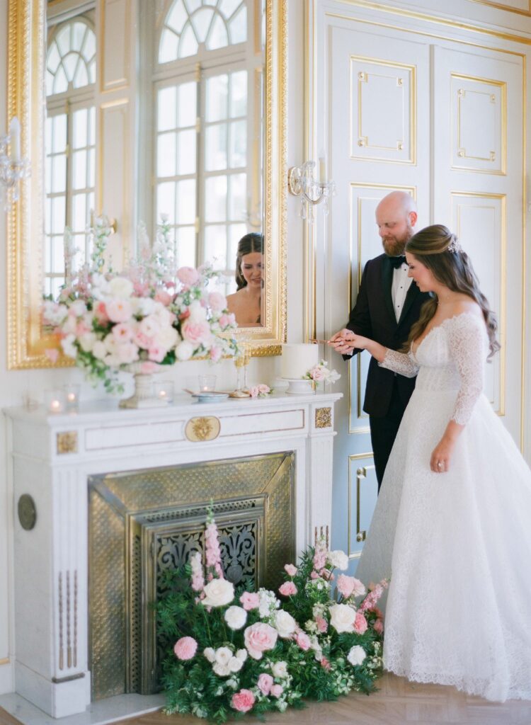 Cake Cutting at their destination wedding on the French Riviera - Jennifer Fox Weddings